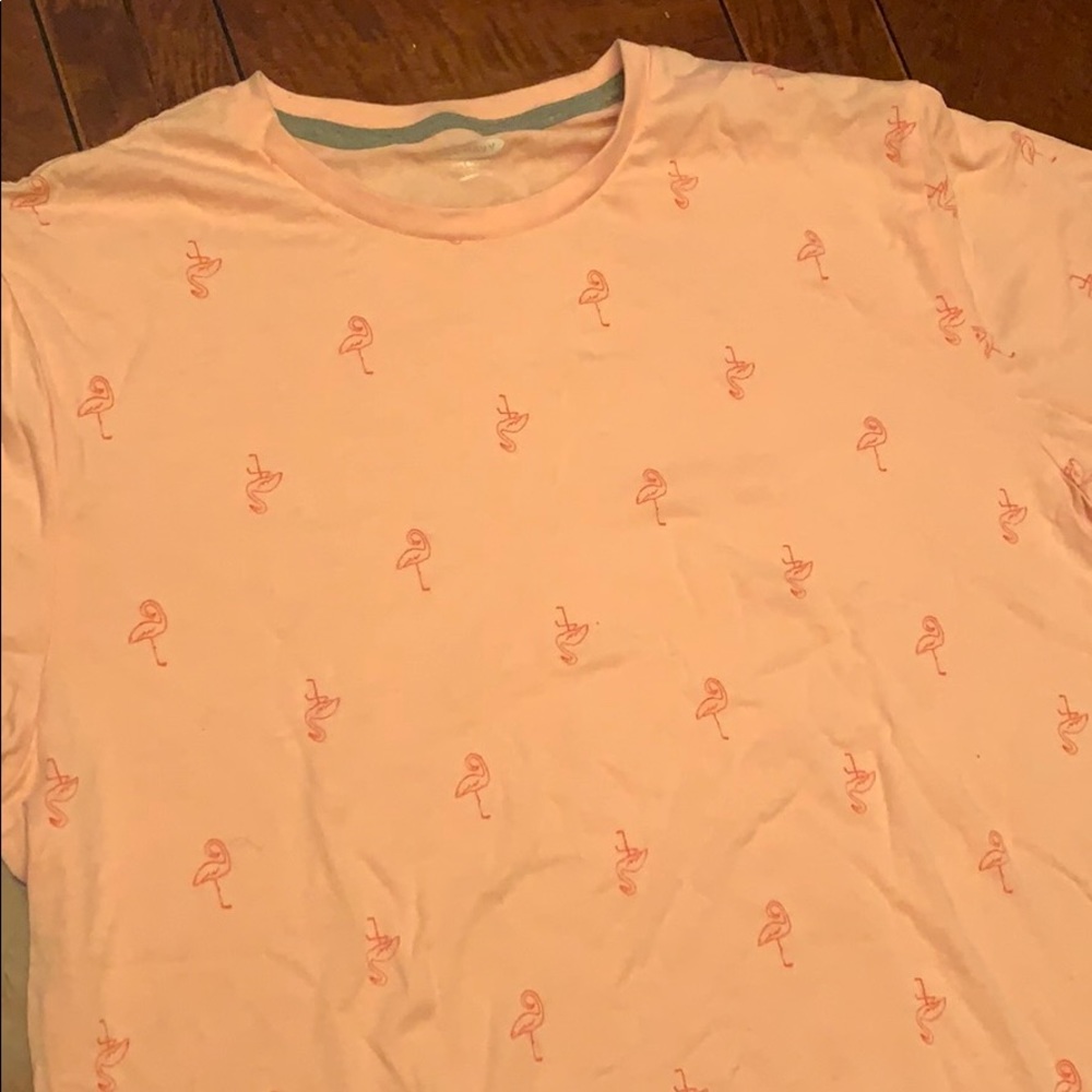 Large pink flamingo shirt. Old Navy.